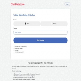 Скриншот главной страницы сайта chatdatelove.online