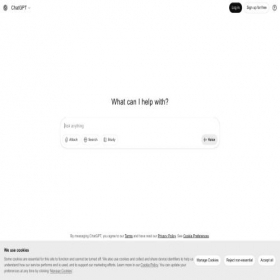Скриншот главной страницы сайта chatgpt.com