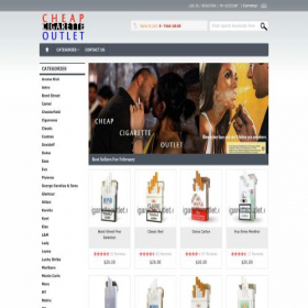 Скриншот главной страницы сайта cheapcigaretteoutlet.com