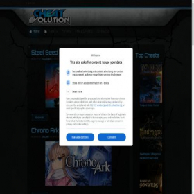 Скриншот главной страницы сайта cheatevolution.com