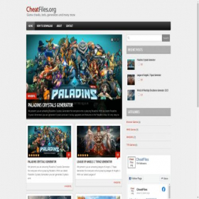 Скриншот главной страницы сайта cheatfiles.org
