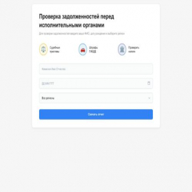 Скриншот главной страницы сайта check-shtraf.info