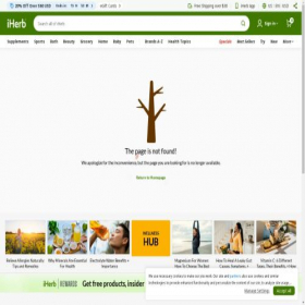 Скриншот главной страницы сайта checkout.iherb.com