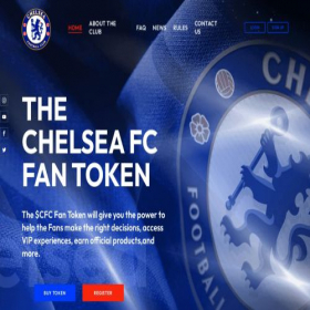 Скриншот главной страницы сайта chelseatoken.io