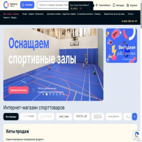 Скриншот главной страницы сайта chelyabinsk.orbitasporta.com
