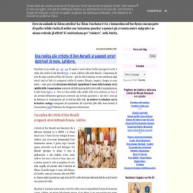 Скриншот главной страницы сайта chiesaepostconcilio.blogspot.com