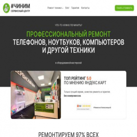 Скриншот главной страницы сайта chinimservice.ru