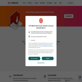 Скриншот главной страницы сайта chpadblock.com