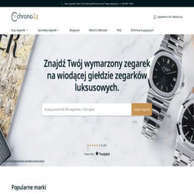 Скриншот главной страницы сайта chrono24.pl