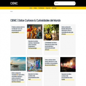 Скриншот главной страницы сайта cienic.com