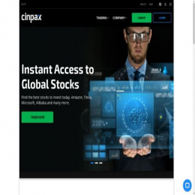 Скриншот главной страницы сайта cinpax.com