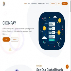 Скриншот главной страницы сайта cionpay.xyz