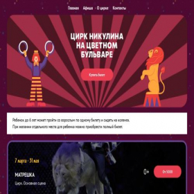 Скриншот главной страницы сайта cirknikulina.site