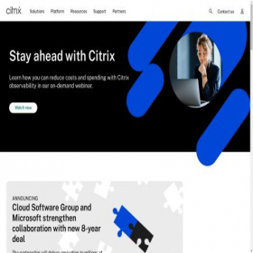 Скриншот главной страницы сайта citrix.com