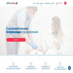Скриншот главной страницы сайта cityclinic33.ru