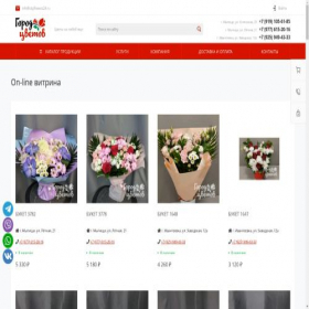 Скриншот главной страницы сайта cityflowers24.ru