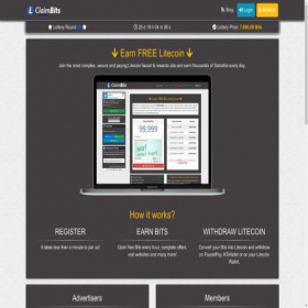 Скриншот главной страницы сайта claim.litecoin.host