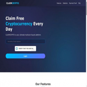 Скриншот главной страницы сайта claimcrypto.in