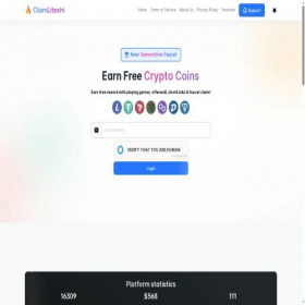 Скриншот главной страницы сайта claimlitoshi.top