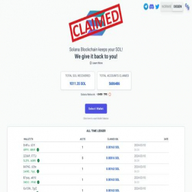 Скриншот главной страницы сайта claimyoursol.com