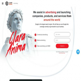 Скриншот главной страницы сайта clara-anima.online