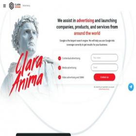 Скриншот главной страницы сайта clara-anima.pro