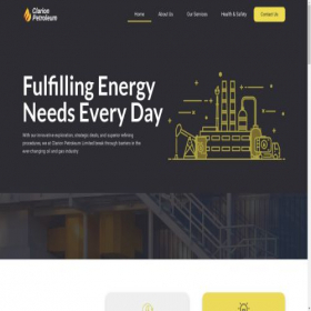 Скриншот главной страницы сайта clarionpetroleumltd.com