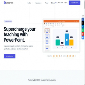 Скриншот главной страницы сайта classpoint.io