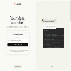 Скриншот главной страницы сайта claude.ai