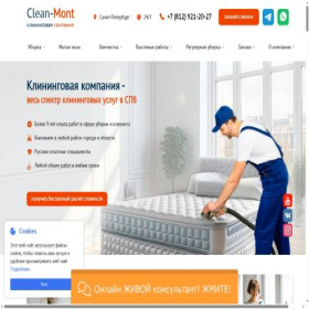 Скриншот главной страницы сайта clean-mont.ru