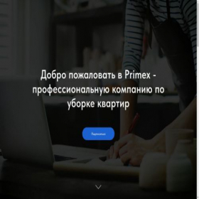 Скриншот главной страницы сайта clean-primex.tilda.ws