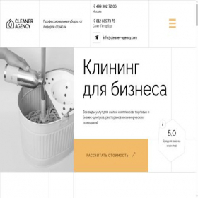 Скриншот главной страницы сайта cleaner-agency.com