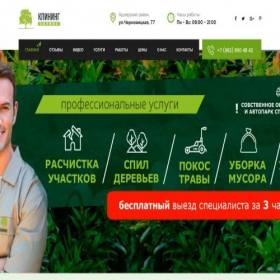 Скриншот главной страницы сайта cleaningsochi.ru