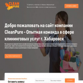 Скриншот главной страницы сайта cleanpure.ru