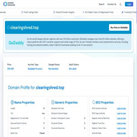 Скриншот главной страницы сайта clearingshred.top