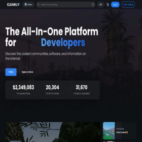 Скриншот главной страницы сайта clearlydev.com