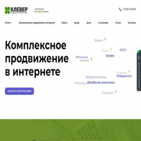 Скриншот главной страницы сайта clever-as.ru