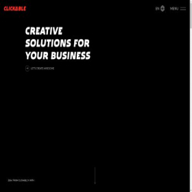 Скриншот главной страницы сайта clickable.agency