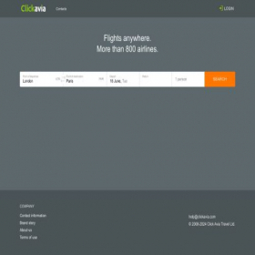 Скриншот главной страницы сайта clickavia.com