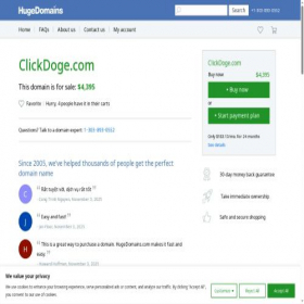 Скриншот главной страницы сайта clickdoge.com
