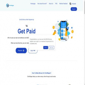 Скриншот главной страницы сайта clickmiqwages.buzz
