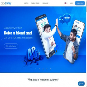 Скриншот главной страницы сайта clicktrades.com