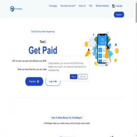 Скриншот главной страницы сайта clickzkmwages.buzz