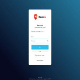 Скриншот главной страницы сайта client.havenbiz.com
