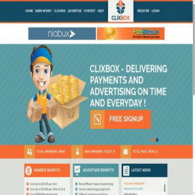 Скриншот главной страницы сайта clixbox.net