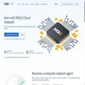 Скриншот главной страницы сайта cloud.mql5.com