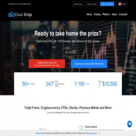 Скриншот главной страницы сайта cloudbridge.capital