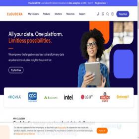 Скриншот главной страницы сайта cloudera.com