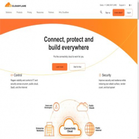 Скриншот главной страницы сайта cloudflare.com
