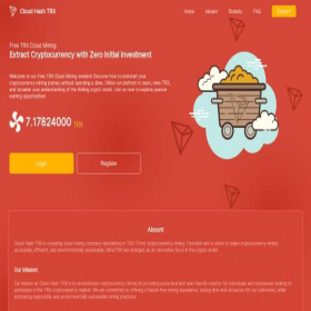 Скриншот главной страницы сайта cloudhashtrx.com